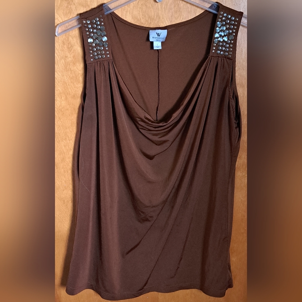 Worthington Stretch Women's Brown Top